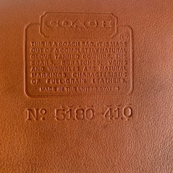 VTG COACH Metropolitan Briefcase 5180 Shoulder Bag British Tan Leather Brown - Picture 11 of 14
